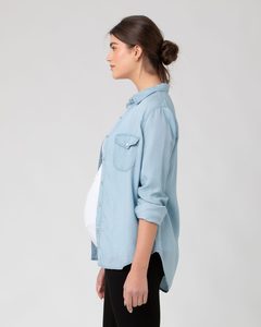Bec Chambray Shirt Clean Fade – 3 Bears Maternity