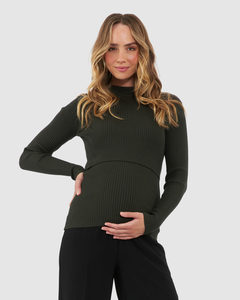 Products: Lift up Maternity & Nursing Knit – Ivy – 3 Bears Maternity
