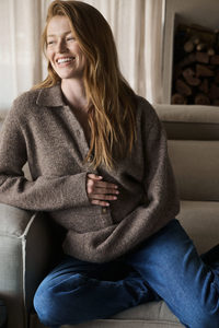 Products: Brodie Nursing & Maternity Collared Cardigan – Truffle – 3 Bears Maternity