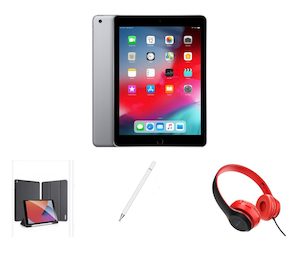All iPads: Bundle of New iPad 9th Gen 64GB with New Flip Case New Head Phone, New Stylus Pen