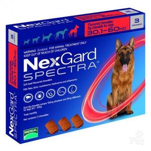 Products: Nexgard Spectra (30-60kg) 3 TABLETS