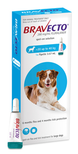Products: Bravecto Spot on for Dogs: 20-40kg