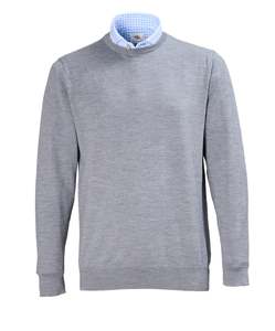 Driver Crew Neck Merino Knit - Grey Marle Online 3 Wise Men NZ