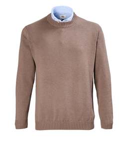 Products: Cam Crew Neck Wool Knit - Latte Online 3 Wise Men NZ