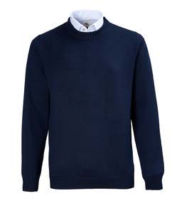 Products: Cam Crew Neck Wool Knit - Navy Online 3 Wise Men NZ