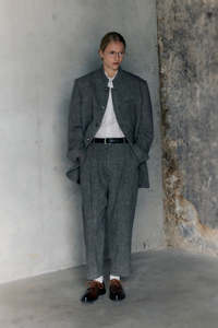 Rory William Docherty - Tailored Tapered Trouser Herringbone Charcoal