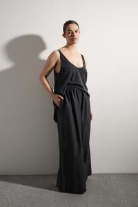 James Brown - Basis Pant Black Linen