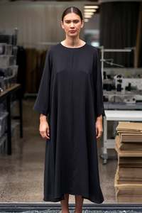 James Brown: James Brown - Linear Dress Silk Black