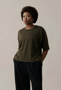Longform - Foundation Boxy Tee Deep Forest