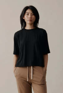 Longform: Longform - Foundation Boxy Tee Black