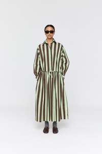 Ricochet - Arthur Dress Mint/Brown Stripe