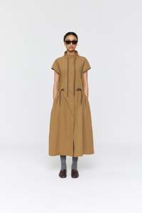 Ricochet: Ricochet - Cecelie Dress Tan + Drawcord