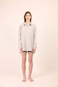 Pharlain - Billie Shirt Blue/Tan Stripe