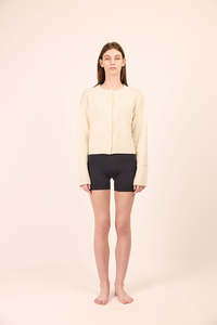 Pharlain - Squares Cardi Cream Sparkle