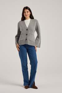 Of Hers - Wide Sleeve Julia Cardigan Grey Arquerite