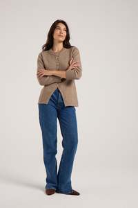 Of Hers - Fitted Rachel Cardigan Toast