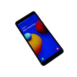 Samsung Phones: Samsung Galaxy A01 Core Dual Sim 16GB Blue - As New - Preowned