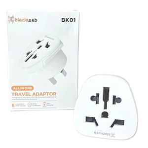 Apple Cables: Blackweb All In One Travel Adapter BK01 Wall Plug (USA & UK to NZ & AUS)