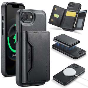 iPhone 16e DG.Ming MagSafe Wallet Case [Black]