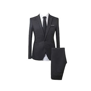 Products: Men’s 2 Piece Slim Fit Suit Set 1 Button Business Wedding Prom Suits Dress Party Solid Blazer Jacket Pants Set