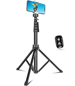 Products: SENSYNE 62″ Phone Tripod & Selfie Stick, Extendable Cell Phone Tripod Stand with Wireless Remote and Phone Holder, Compatible with iPhone Android Phone, Camera