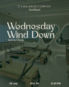 Serene Sundays Events: Reformer Pilates Stretch - Wednesday Wind Down July