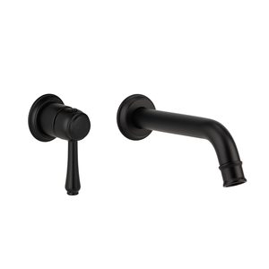Products: Kingsley Minimal Mixer & Spout Set- Matte Black (NZ) ABI Bathrooms & Interiors