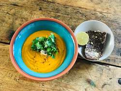 Soups: THAI PUMPKIN SOUP with coriander, lemongrass & chili - vegan- 700ml