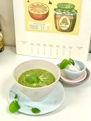 Frontpage: WATERCRESS, KUMARA SOUP w/ truffle -1ltr-vegan