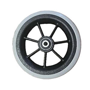Castor: Front wheel 6” (150 x 27 mm) with round solid rubber