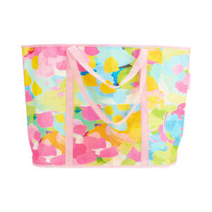 Dusky Robin Handbags: JUMBO BEACH BAG- GOOD VIBES
