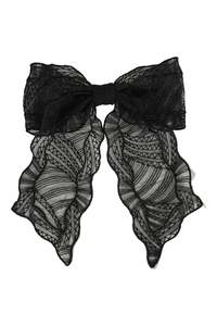 THE ERIS BOW CLIP- BLACK LACE