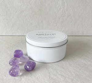 AMETHYST CRYSTAL MEDIUM CANDLE