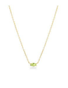 Aurora Peridot Necklace Gold
