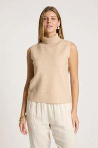 Sale: ZALA KNIT VEST - BISQUE
