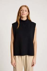 Sale: ZALA KNIT VEST - BLACK