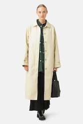 Women: Cotton Raincoat in Bleached Sand