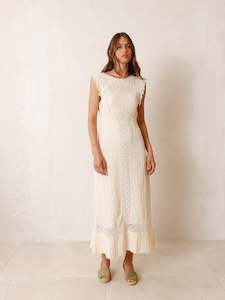 Dresses: Summer Cotton Dress in Crudo
