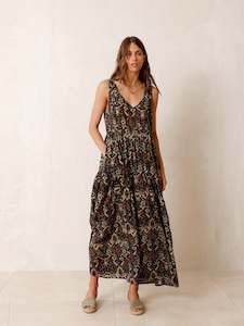 Dresses: Brown Print Dress