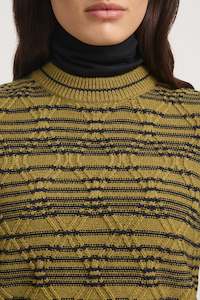 Tops: Diamond Cable Vest in Cardamon