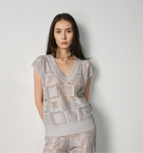 Tops: N.2368 BIBA FOIL TOP Alegar