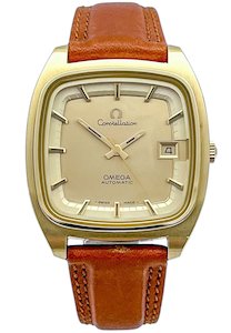 Products: Omega Constellation 1970s Automatic 14ct Gold Capped Mens Wristwatch Ref 166.0247 fully Serviced and in Perfect Condition