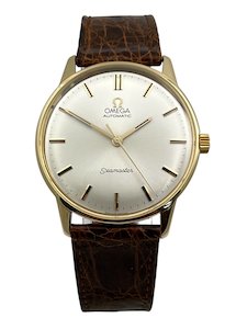 Products: Omega Seamaster 1964 Automatic 14ct Solid Gold Mens Wristwatch Ref 166.001 Fully Serviced