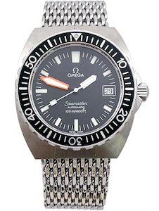 Products: Omega 1970s BABY SHOM Seamaster 120m Stainless Steel Mens Wristwatch Ref 166.0250 Serviced