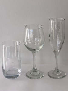 Other Packages: Champagne, Medium Wine and Water glass set