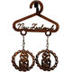 Tiki Earrings Abstract Design