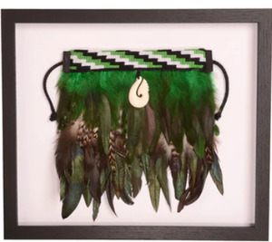 Products: Framed Small Korowai – GREEN