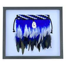 Framed Small Korowai – BLUE