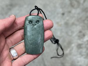 Products: Inanga Pounamu Ruru / Morepork — A Carved Piece