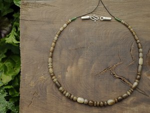 Products: Brown Siberian Jade Beads — A Carved Piece